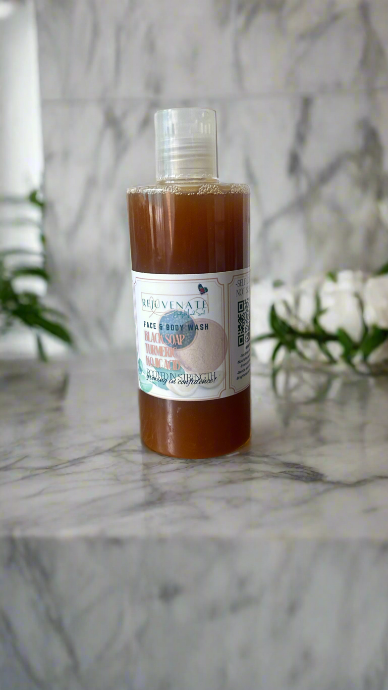 Black soap, turmeric and Kojic acid face and body wash