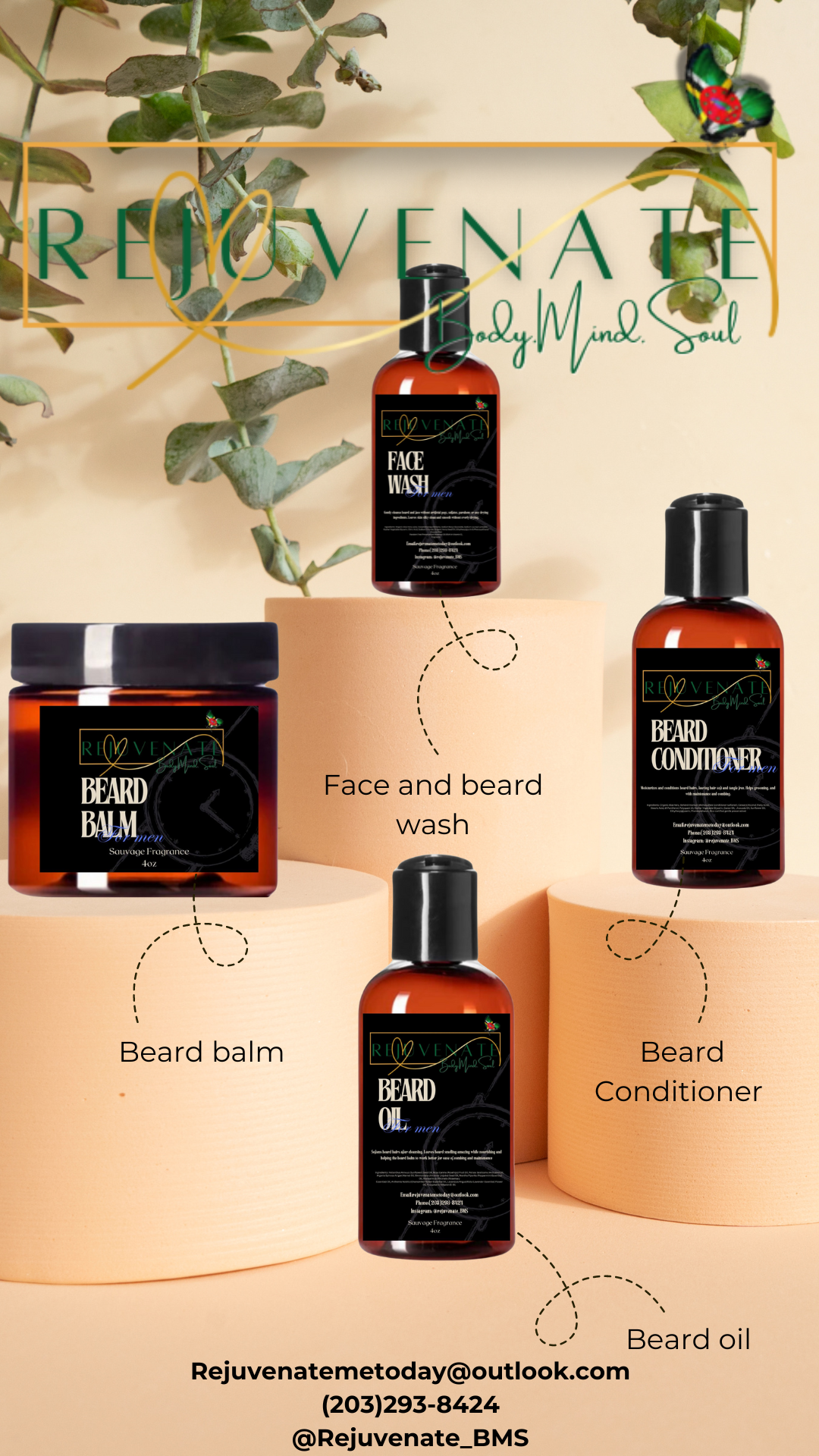 Men’s hemp face and beard kit